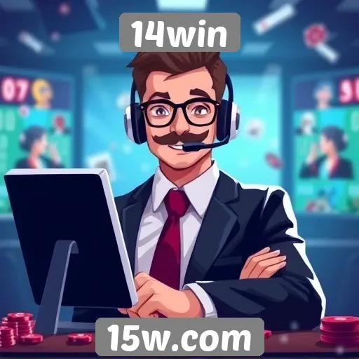 Funcionalidade do suporte ao cliente no 14win